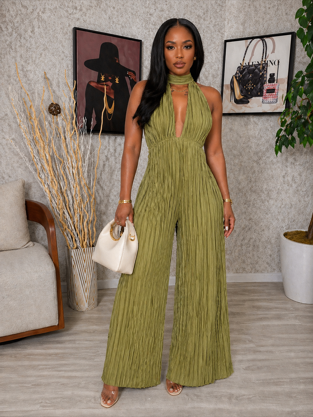 Olive You Ruffle Jumpsuit