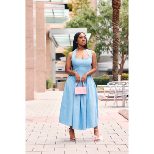 Azure Grace Denim Dress
